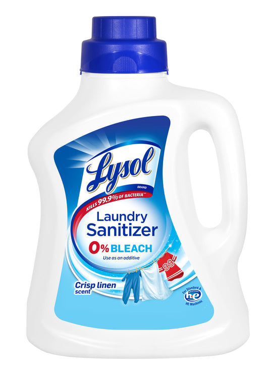 Lysol Laundry Sanitizer Crisp Linen, Eliminates Odors & Kills Bacteria, 90 oz