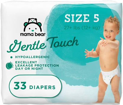 Gentle Touch Hypoallergenic Disposable Baby Diapers, Size N 1 2 3 4 5 6 7