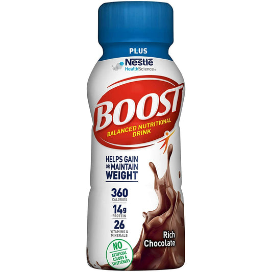 Boost Plus Complete Nutritional Drink, Chocolate, Vanilla 8 Fl Oz (Pack of 24)