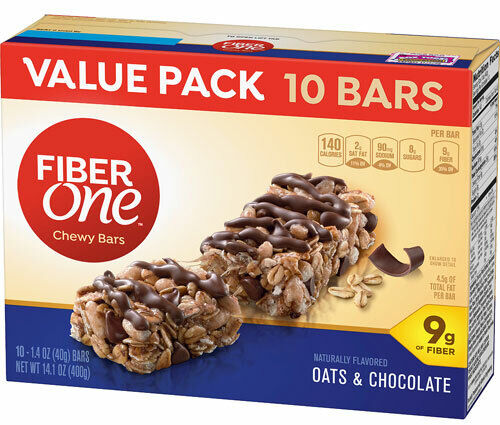 Fiber One Chewy Bars Oats & Chocolate, Value Pack - 10 Bars (Old Recipe)