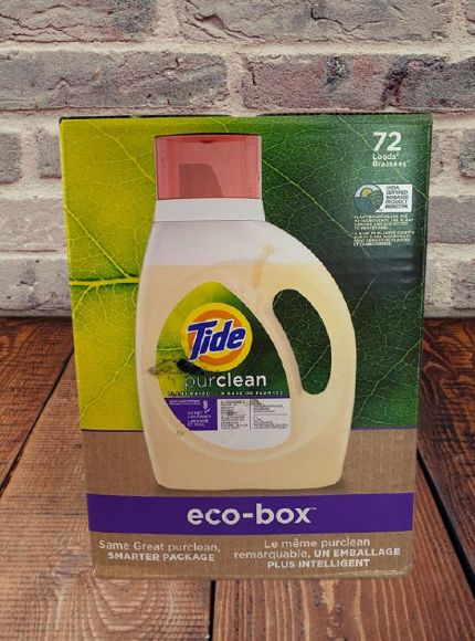Tide Purclean Plant-Based HE Liquid Laundry Detergent Eco-Box, 72 Loads ️️️