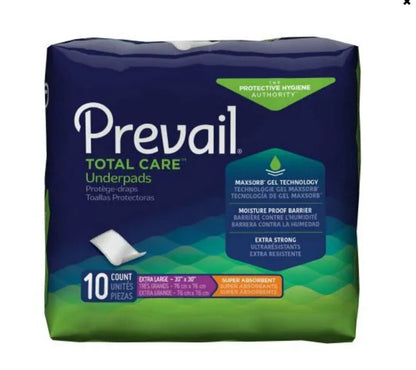 Prevail Total Care Super Incontinence Underpads Bed Pads Chux  30X36 & 30x30