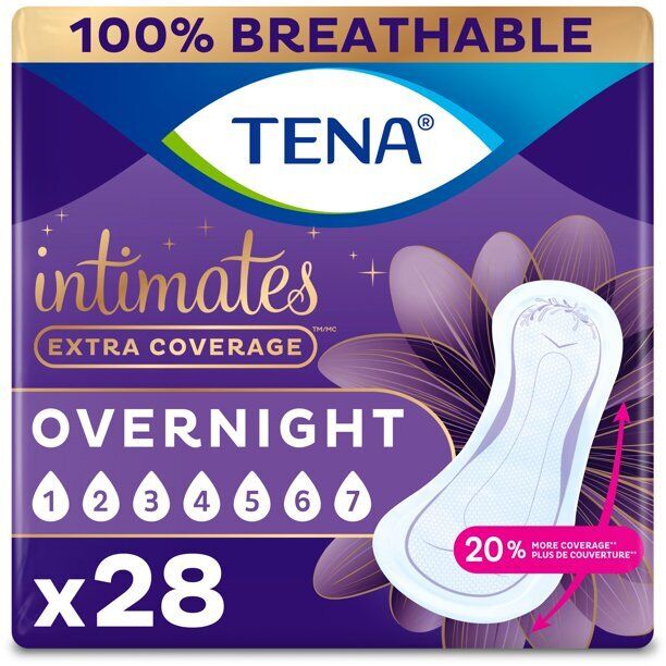 Tena Intimates Incontinence & Postpartum Pads for Women Overnight / Ultimate