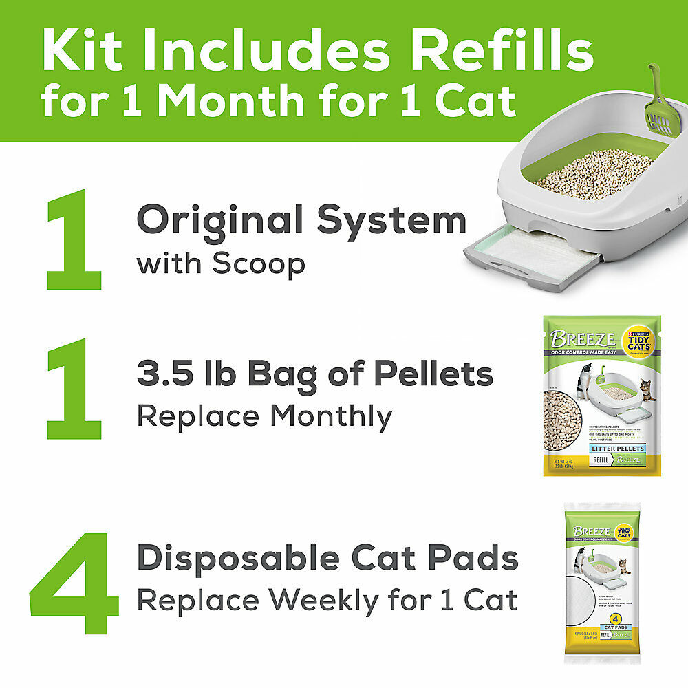 Purina Tidy Cats Breeze Non-Clumping Cat Litter Box System Starter Kit