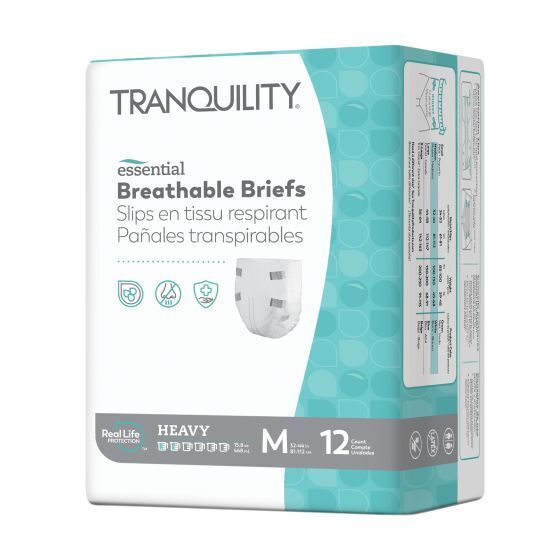 Tranquility Essential Breathable Briefs Unisex Incontinence Underwear, Heavy