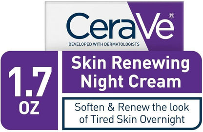 CeraVe Skin Renewing Night Face Cream with Ceramide & Peptide Complex 1.7 oz ️