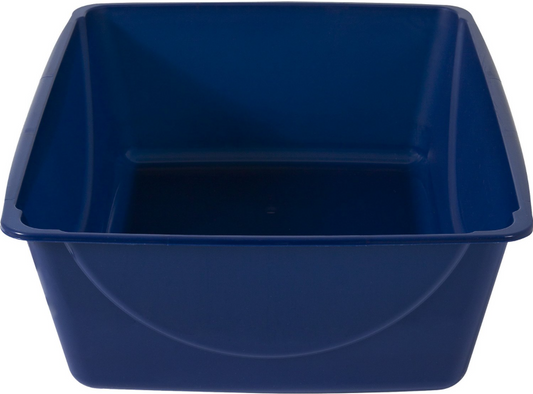 Petmate Basic Jumbo Cat Litter Box Pan For Big Cats, Sapphire Blue, 22 Inches