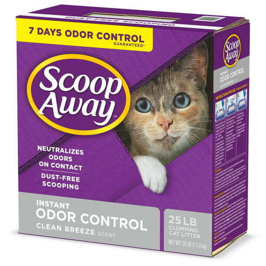 Scoop Away Instant Odor Control Clumping Cat Litter, Clean Breeze Scent
