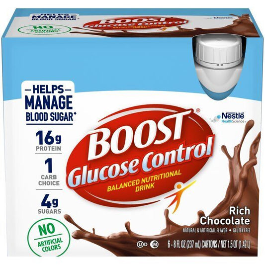Boost Glucose Control Assorted Nutritional Drink 8 Oz, 3 Flavors, 6 - 24 Count