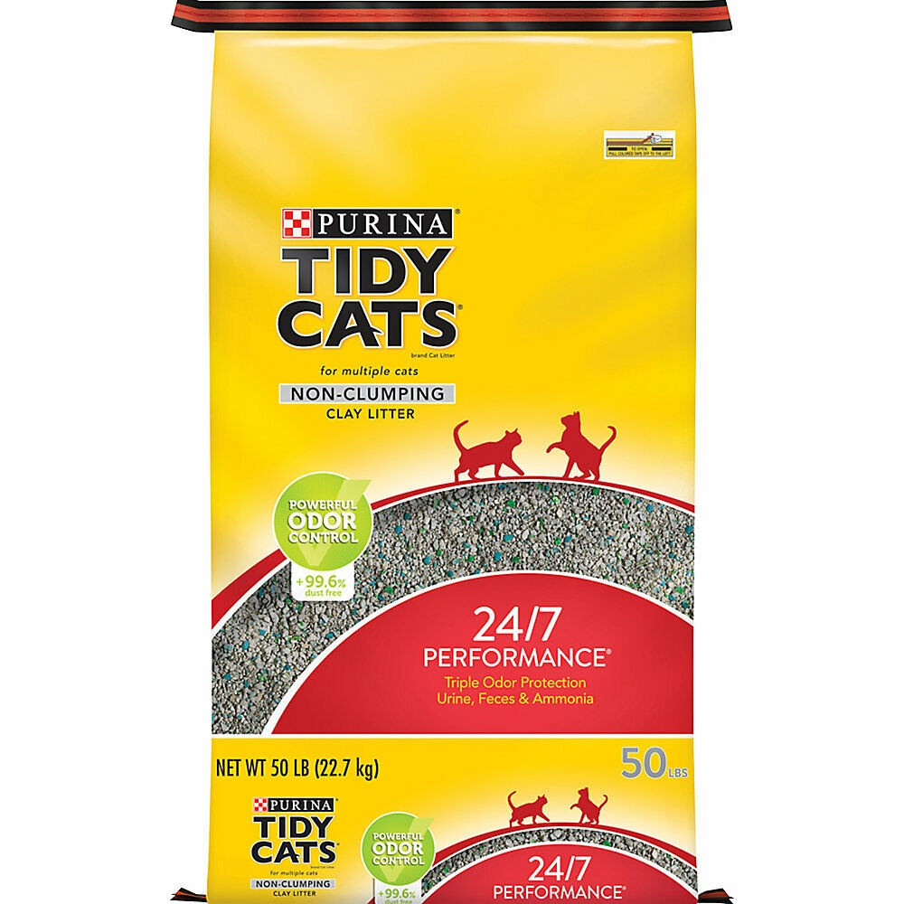 Purina Tidy Cats Non Clumping Multi Cat Litter 24/7 Performance 50 & 30 Lbs
