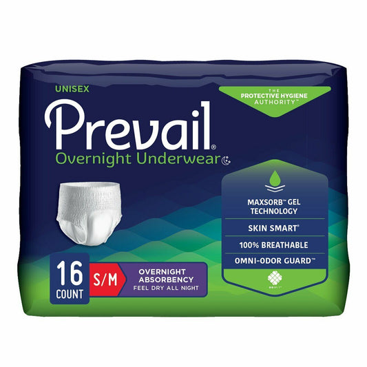 Prevail Unisex Overnight Incontinence Underwear Pull-Up Diapers, S/M/L/XL