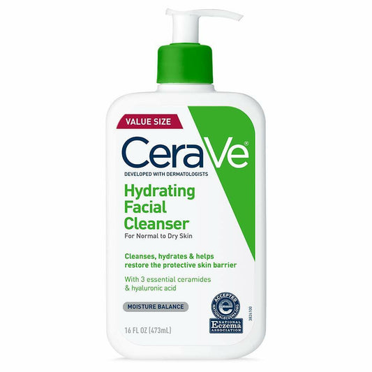 CeraVe Hydrating Facial Cleanser Moisturizing Non-Foaming Face Wash 16, 19 oz