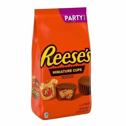 Reese's Candy Milk Chocolate Peanut Butter Cup Miniatures Party Bag, 35.6 oz ️