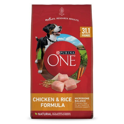 Purina ONE Natural Dry Dog Food, SmartBlend Chicken & Rice Formula 4 - 40 Lbs