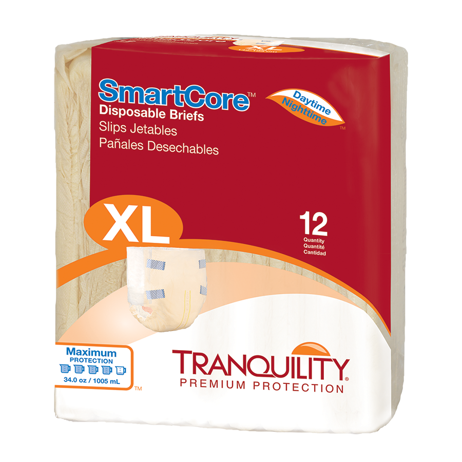 SmartCore Incontinence Breathable Underwear Briefs, Maximum, S/M/L/XL/XXL