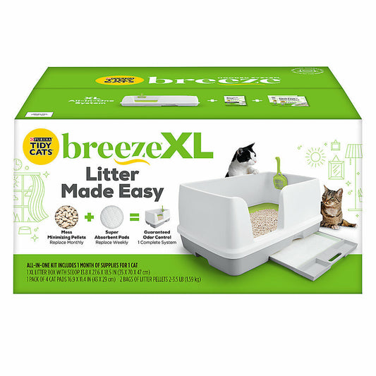 Purina Tidy Cats Breeze XL Non-Clumping Cat Litter Box System Starter Kit