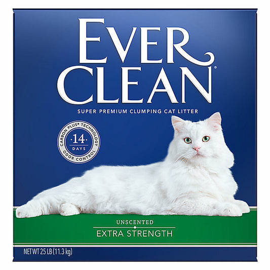 Ever Clean Extra Strength Super Premium Clumping Unscented Cat Litter 25, 42 lb