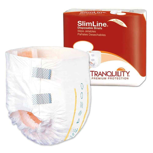 Tranquility SlimLine Unisex Incontinence Diaper Briefs w Tabs, Heavy S/M/L/XL