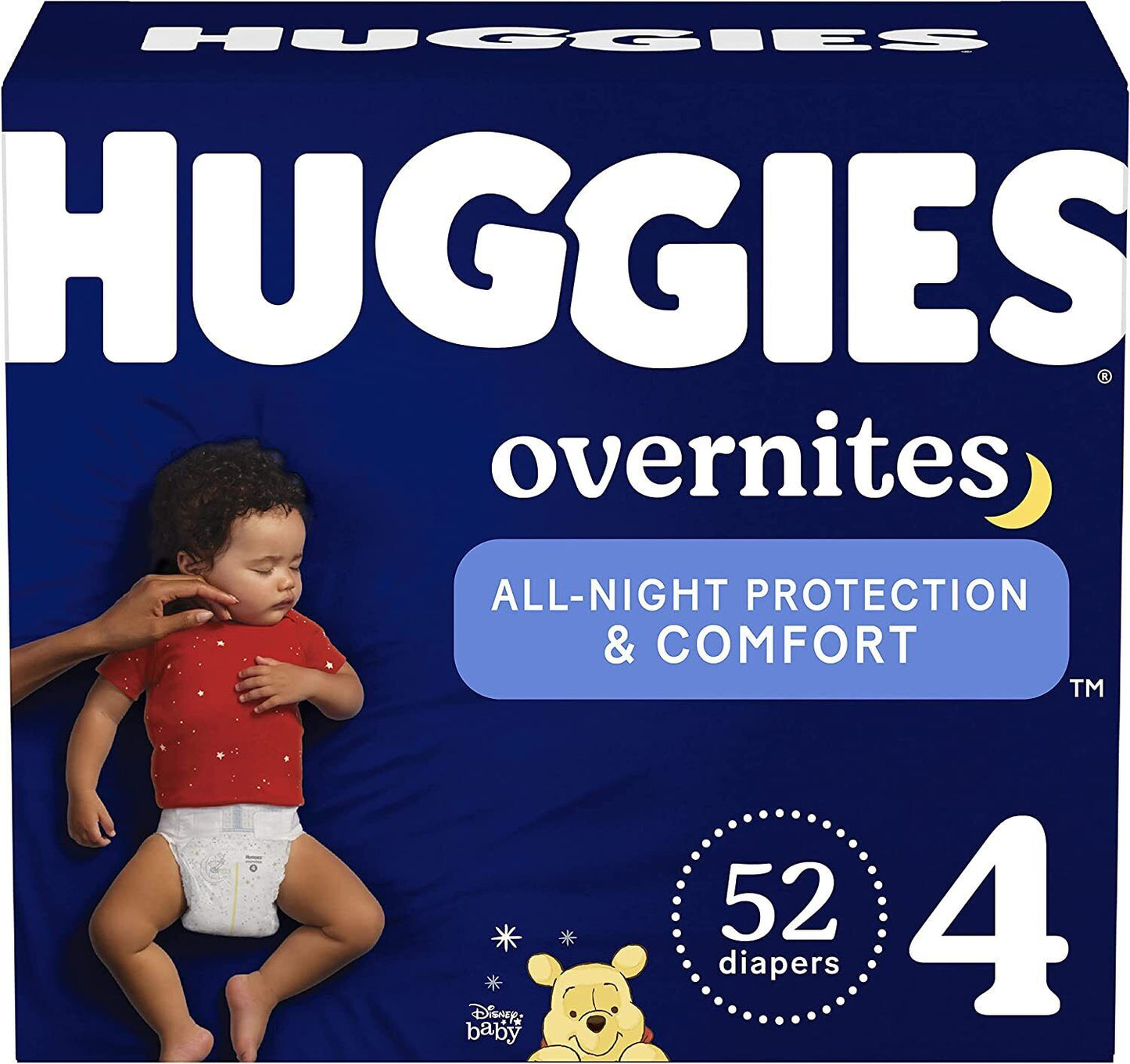 Huggies Overnites Nighttime Disposable Baby Diapers, Size 3, 4, 5, 6