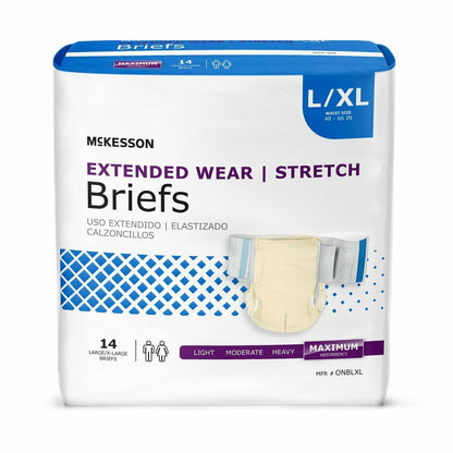 McKesson Extended Wear Stretch Incontinence Underwear Diapers Briefs W Tabs