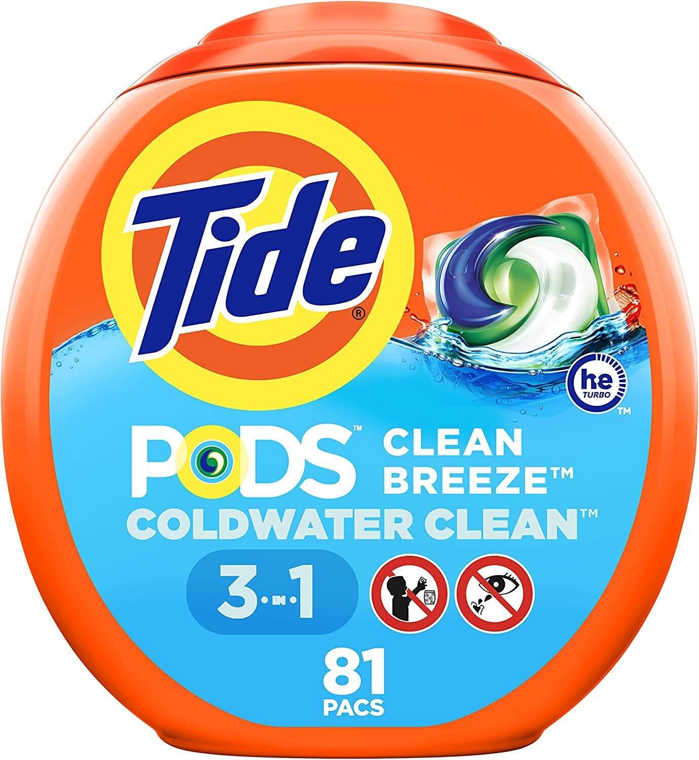 Tide Liquid Laundry Detergent Soap PODS Pacs Spring, Meadow + More 81 & 96 Ct