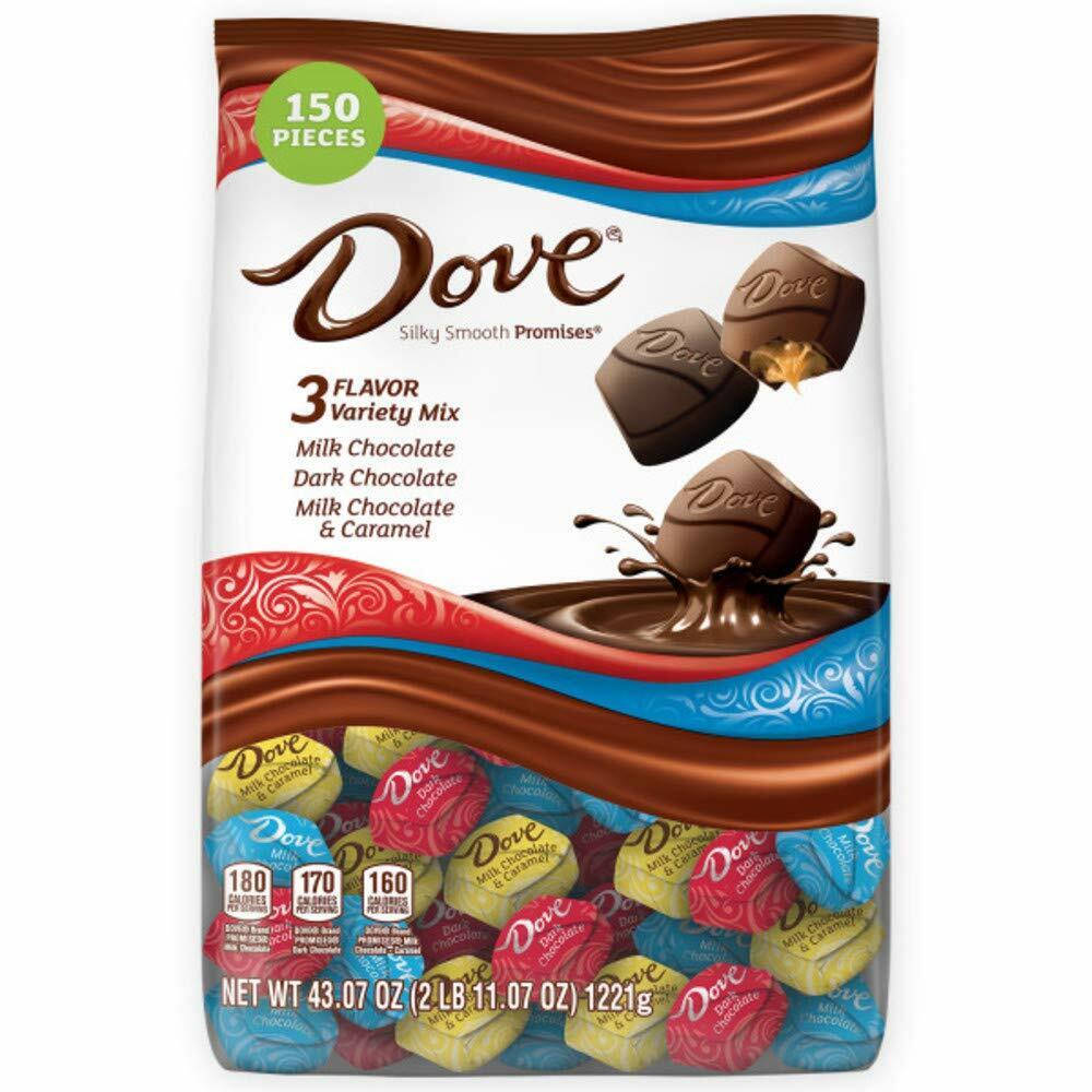 Dove Promises Milk, Dark & Variety Mix Chocolate Candy 43.07 oz 150 Pieces