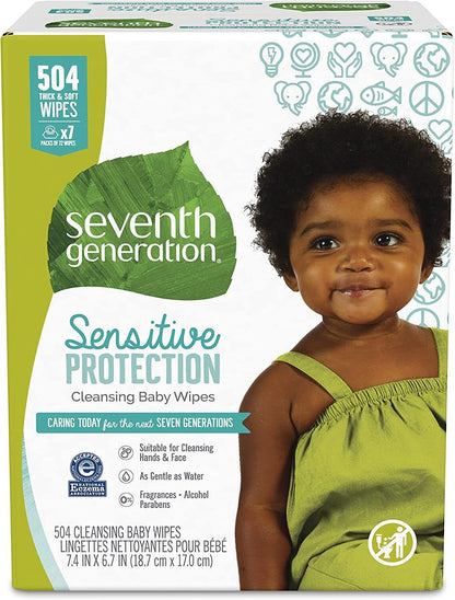 Seventh Generation Free & Clear Unscented Sensitive Baby Diaper Wipes