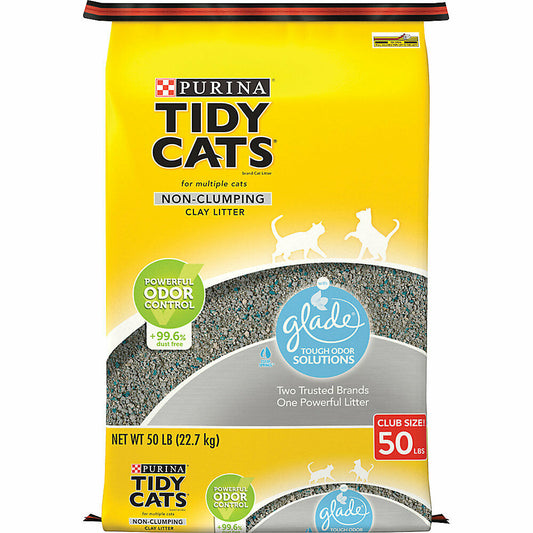 Purina Tidy Cats Non Clumping Multi Cat Litter Glade 24/7 Instant Action 50 Lb