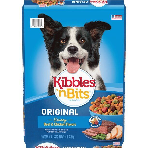 Kibbles 'n Bits Original Dry Adult Dog Food, Beef & Chicken Flavors, 16-45 Lbs