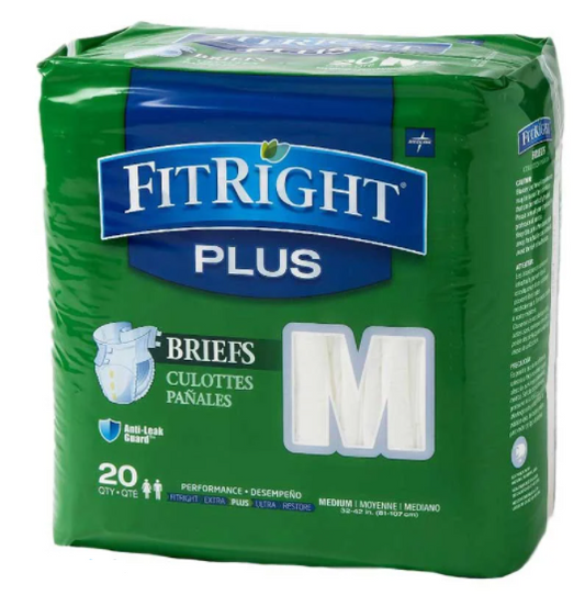 FitRight OptiFit Extra Plus Incontinence Briefs with Tabs, Heavy 20 - 80 Ct