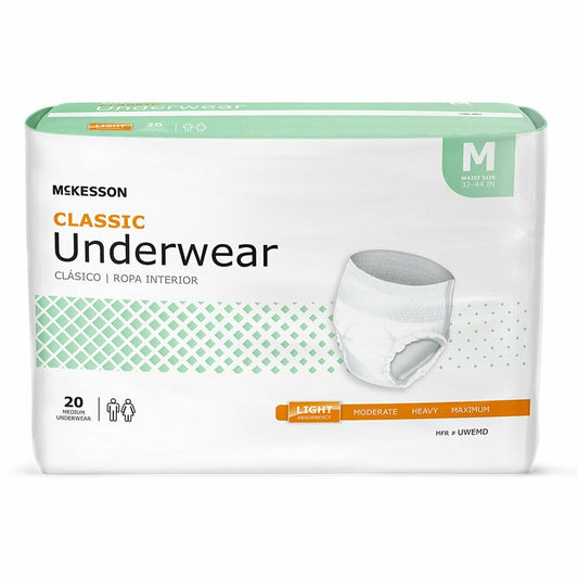 McKesson Disposable Pull On Up Incontinence Classic Underwear Diapers Light