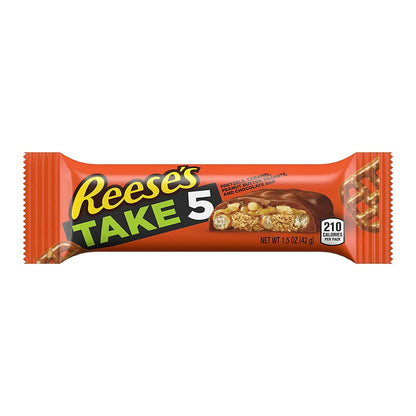 Reese's Take 5 Candy Bars, Pretzels, Peanut Butter & Chocolate, Pack of 18