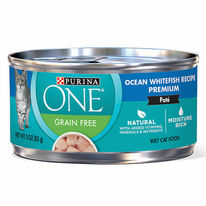Purina One Grain Free Natural Pate Wet Cat Food, 3 oz, 24 Cans