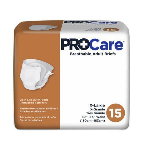 ProCare Adult Unisex Incontinence Diapers Briefs Underwear, Heavy, M/L/XL/XXL