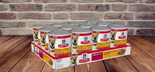Hill's Science Diet Adult 1-6 Wet Dog Food, Chicken or Beef, 13 oz, 12 Cans