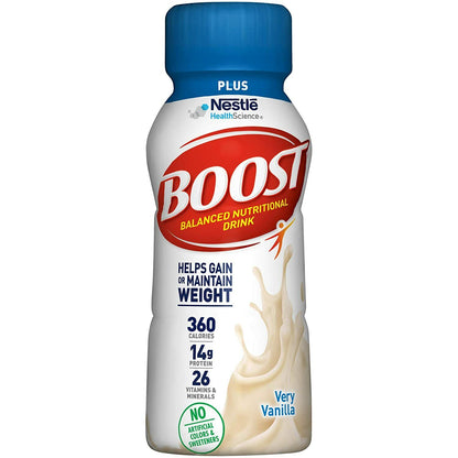 Boost Plus Complete Nutritional Drink, Chocolate, Vanilla 8 Fl Oz (Pack of 24)