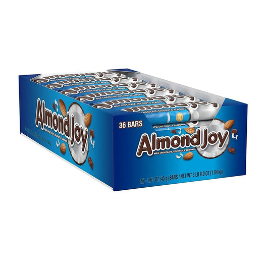 Almond Joy Individually Wrapped Coconut Chocolate Candy, 1.61 oz, 36 Bars