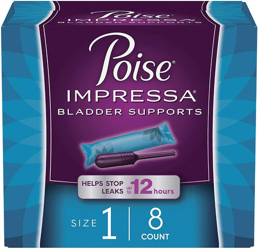 Poise Impressa Incontinence Bladder Control Supports for Women, Size 1, 2, 3
