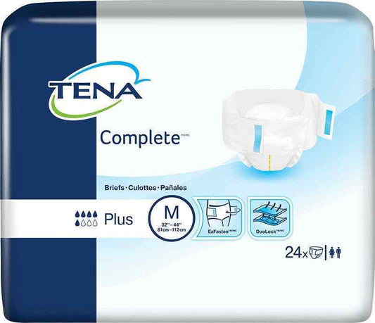 TENA Complete Incontinence Adult Underwear Briefs Diapers, Moderate M/L/XL, 72 Count