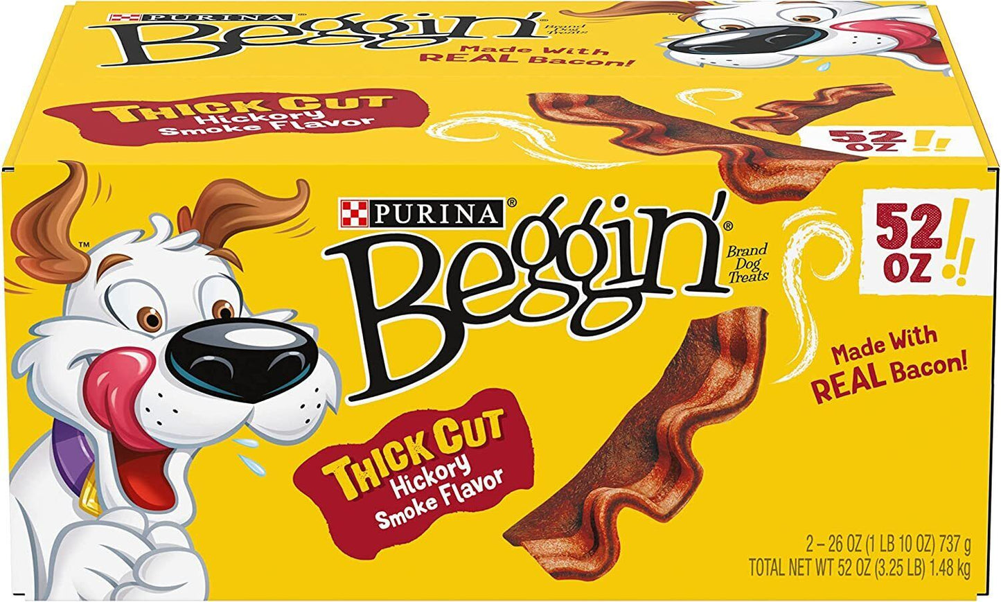 Purina Beggin' Strips Dog Treats, Original, Bacon, Cheese, Beef, 6, 25, 40 oz