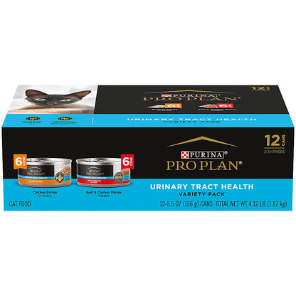 Purina Pro Plan Urinary Tract Health Cat Food - Variety Pack, 3 oz, 12-36 Cans