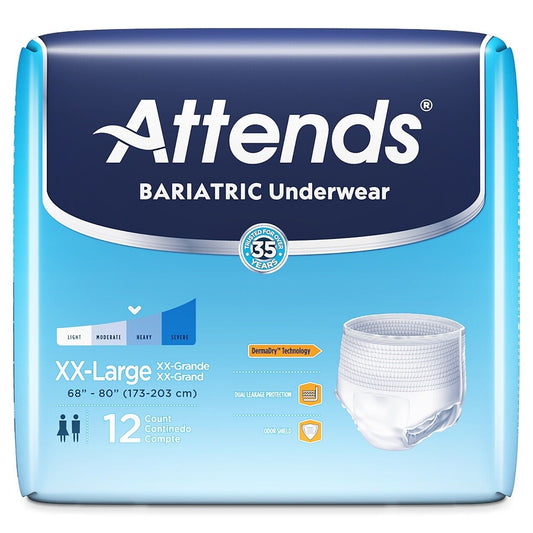 Attends Bariatric Adult Incontinence Underwear Heavy / Severe XXL, 3XL