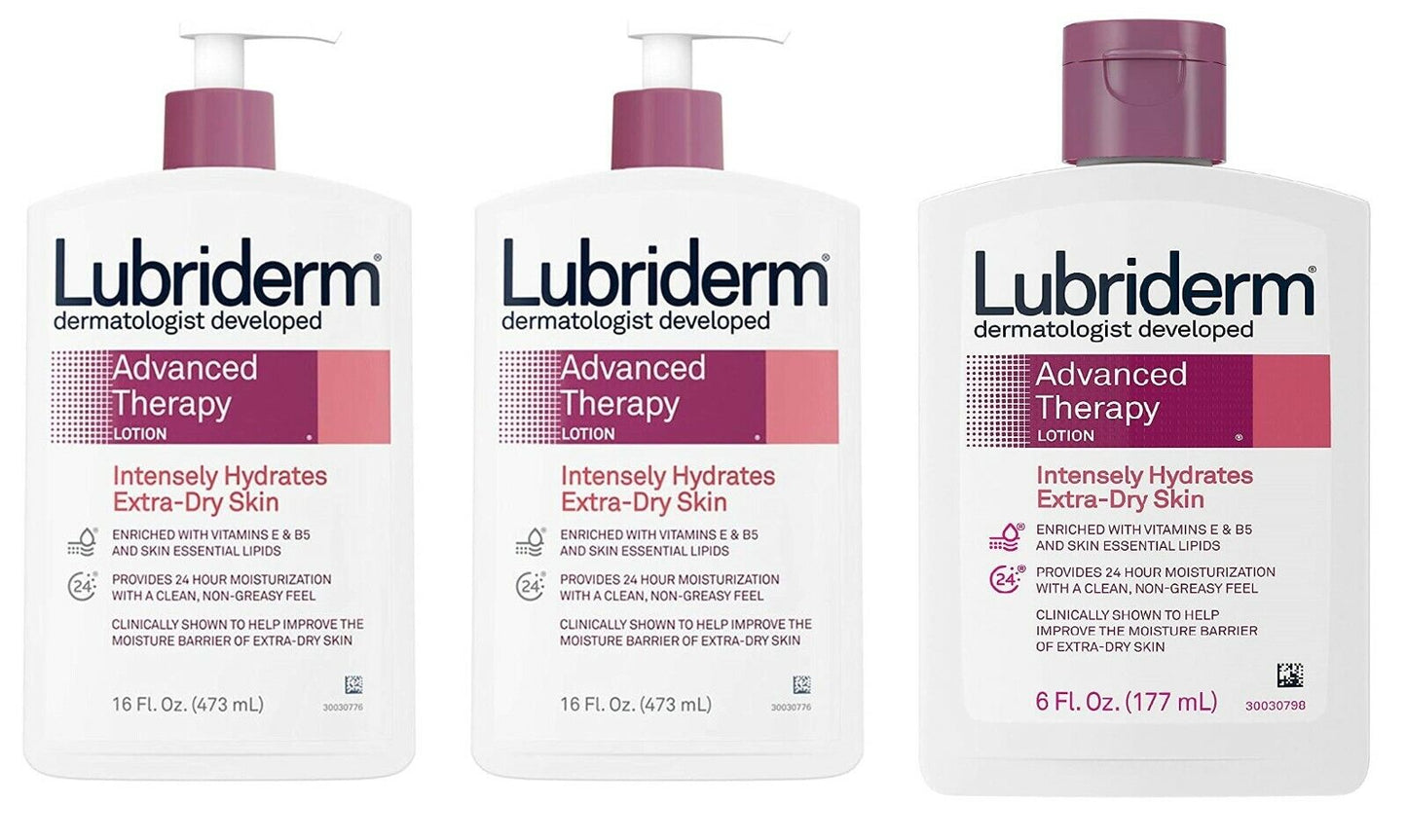Lubriderm Advanced Therapy Hydrating Body Lotion, Extra Dry Skin 6 & 32 oz
