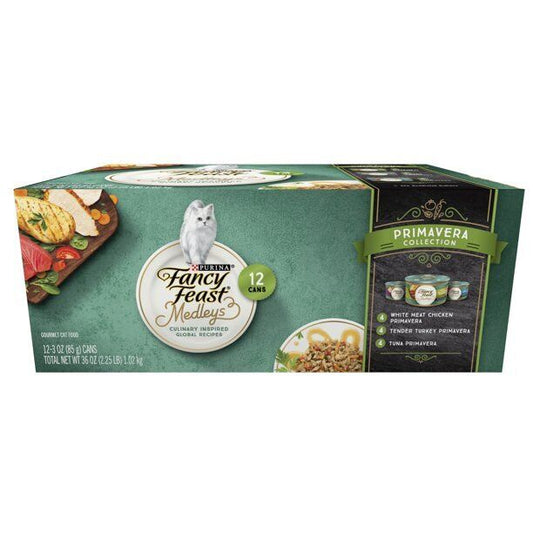 Fancy Feast Medleys Primavera Collection Wet Cat Food Variety In Sauce 12 Cans