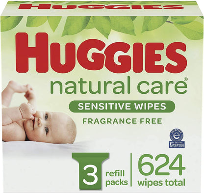 Huggies Natural Care Unscented Baby Wipes Fragrance Free 168, 288 528, 560 ct