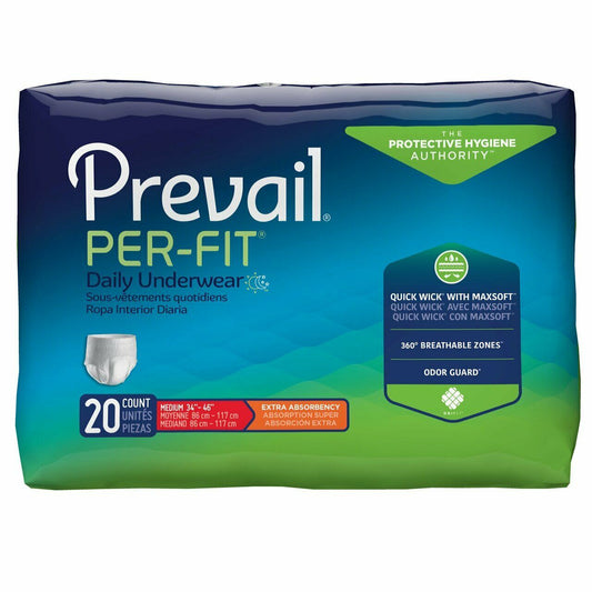 Prevail Per-Fit Unisex Incontinence Underwear Pull-Up Diapers, Extra, M/L/XL