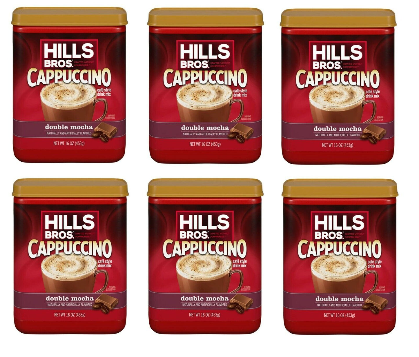 Hills Bros Instant Cappuccino Mix, Sugar Free, Decaf & Fat Free Varieties