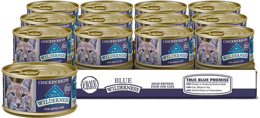 Blue Buffalo Wilderness High Protein Grain Free Natural Adult Pate Wet Cat Food
