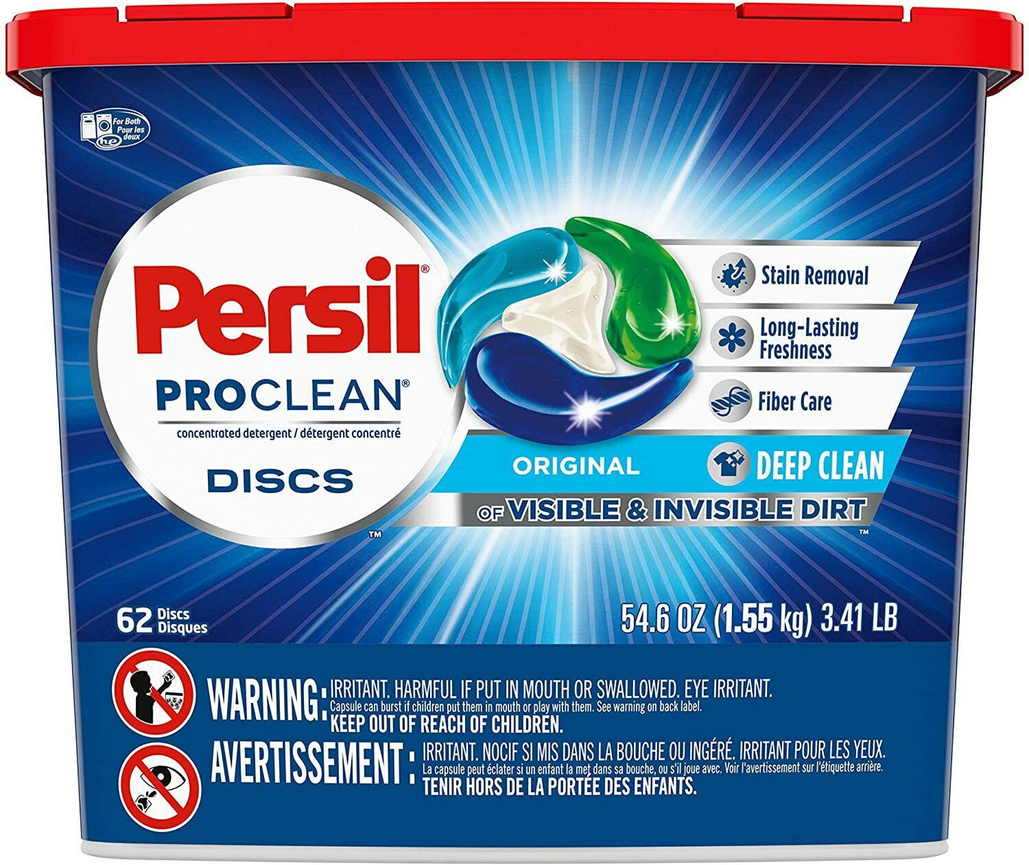 Persil ProClean Discs Laundry Detergent Original & Stain Fighter Pods