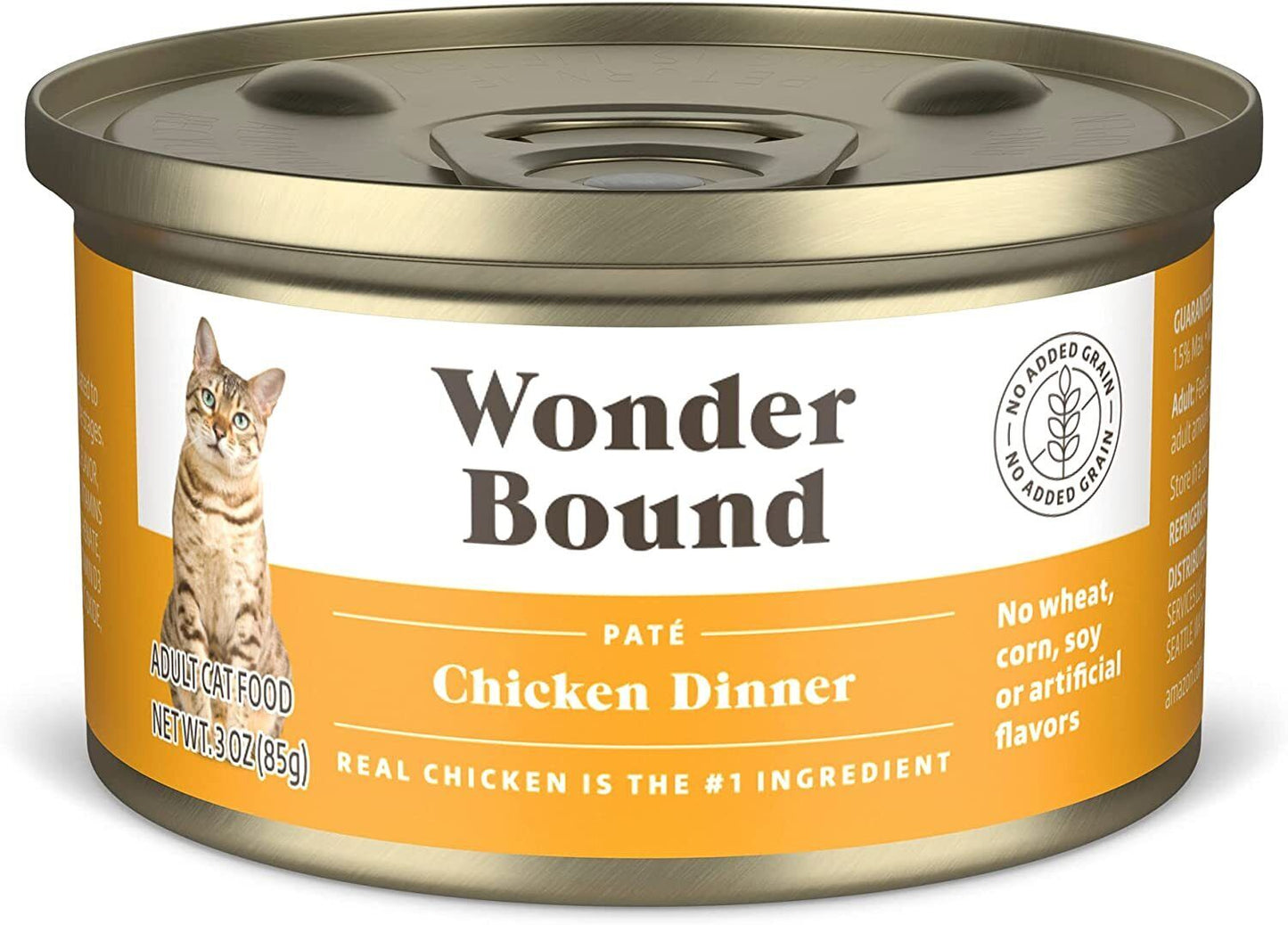 Wonder Bound Classic Pate Adult Wet Cat Food, No Added Grains, 3 oz, 24 Cans